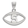 Thumbnail Image 1 of Michigan State University Football Necklace Charm Sterling Silver