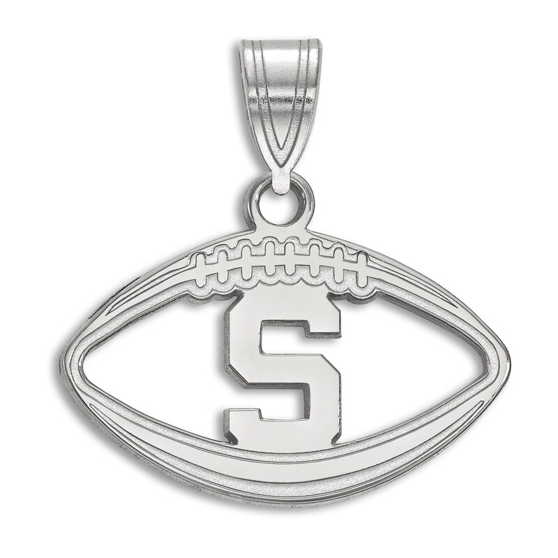 Michigan State University Football Necklace Charm Sterling Silver