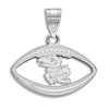 Thumbnail Image 1 of University of Kansas Football Necklace Charm Sterling Silver