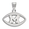 Thumbnail Image 1 of University of Michigan Football Necklace Charm Sterling Silver