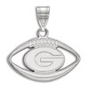 Thumbnail Image 1 of University of Georgia Football Necklace Charm Sterling Silver