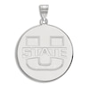 Thumbnail Image 0 of Baylor University Large Disc Necklace Charm Sterling Silver