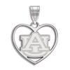 Thumbnail Image 1 of Auburn University Heart Necklace Charm Sterling Silver