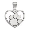 Thumbnail Image 1 of Clemson University Heart Necklace Charm Sterling Silver