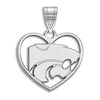 Thumbnail Image 1 of Kansas State University Heart Necklace Charm Sterling Silver