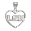 Thumbnail Image 1 of Louisiana State University Heart Necklace Charm Sterling Silver