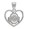 Thumbnail Image 1 of Ohio State University Heart Necklace Charm Sterling Silver