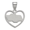Thumbnail Image 3 of Oklahoma State University Heart Necklace Charm Sterling Silver
