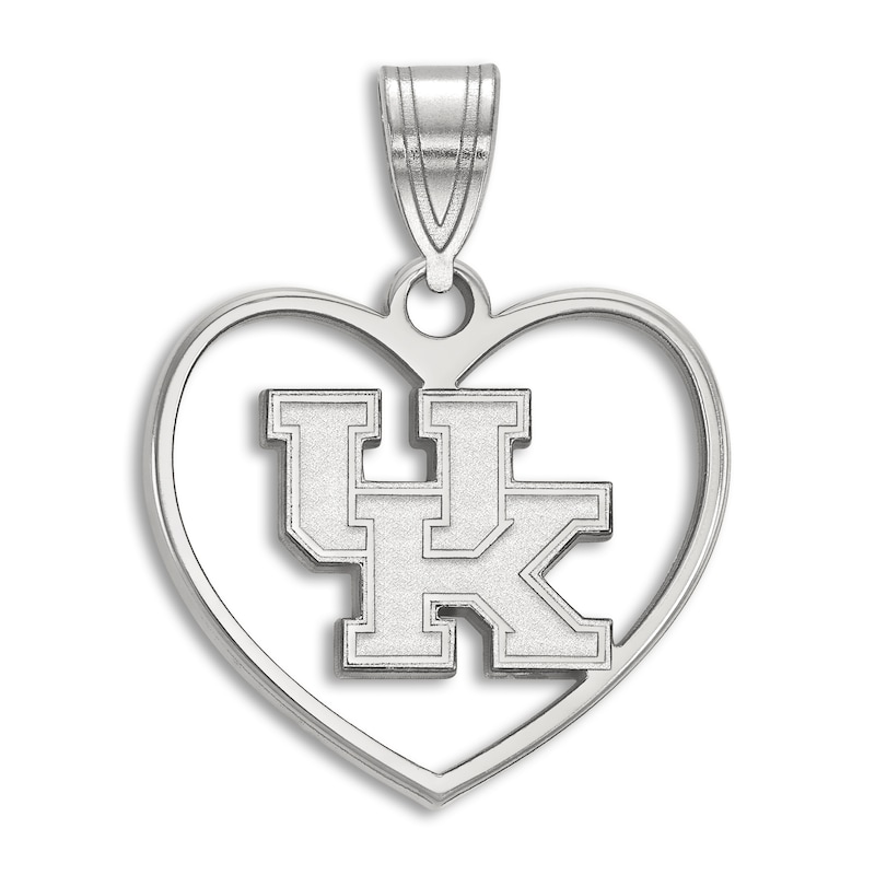 Main Image 1 of University of Kentucky Heart Necklace Charm Sterling Silver
