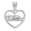 University of Mississippi Heart Necklace Charm Sterling Silver