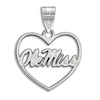 Thumbnail Image 1 of University of Mississippi Heart Necklace Charm Sterling Silver