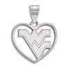 Thumbnail Image 1 of West Virginia University Heart Necklace Charm Sterling Silver
