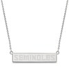 Thumbnail Image 1 of Florida State University Small Bar Necklace Sterling Silver 18"