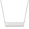 Thumbnail Image 1 of University of Kansas University Small Bar Necklace Sterling Silver 18"