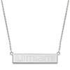 Thumbnail Image 1 of University of Miami Small Bar Necklace Sterling Silver 18"