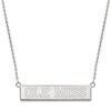 Thumbnail Image 1 of University of Mississippi Small Bar Necklace Sterling Silver 18"