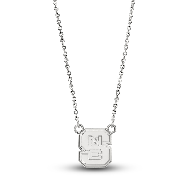 Main Image 1 of University of North Carolina Small Pendant Necklace Sterling Silver 18"