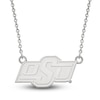 Thumbnail Image 1 of Oklahoma State University Small Pendant Necklace Sterling Silver 18"