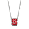 Thumbnail Image 1 of North Carolina State University Large Enamel Pendant Necklace Sterling Silver 18"