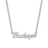 Thumbnail Image 1 of Ohio State University Large Pendant Necklace Sterling Silver 18"
