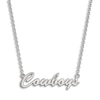 Thumbnail Image 1 of Oklahoma State University Large Pendant Necklace Sterling Silver 18"