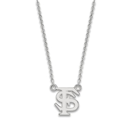 Florida State University Small Pendant Necklace Sterling Silver 18"