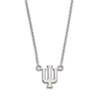Thumbnail Image 1 of Indiana University Small Pendant Necklace Sterling Silver 18"