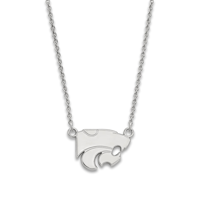 Main Image 1 of Kansas State University Small Pendant Necklace Sterling Silver 18"