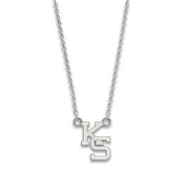 Kansas State University Small Pendant Necklace Sterling Silver 18"