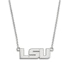 Thumbnail Image 1 of Louisiana State University Small Pendant Necklace Sterling Silver 18"