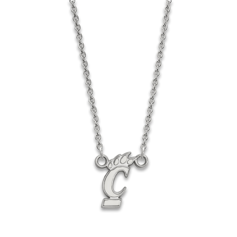 Main Image 1 of University of Cincinnati Small Pendant Necklace Sterling Silver 18"