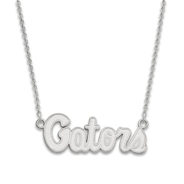 University of Florida Small Pendant Necklace Sterling Silver 18"