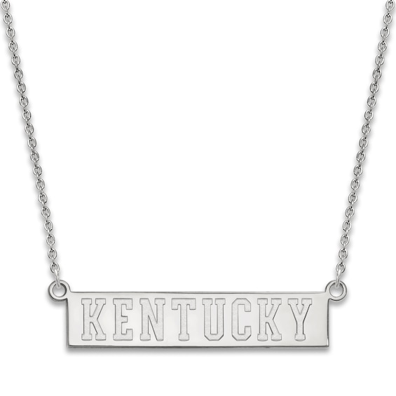 University of Kentucky Small Pendant Necklace Sterling Silver 18"