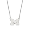Thumbnail Image 1 of University of Michigan Small Pendant Necklace Sterling Silver 18"