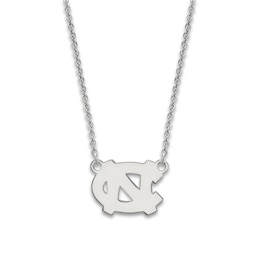 University of North Carolina Small Pendant Necklace Sterling Silver 18"