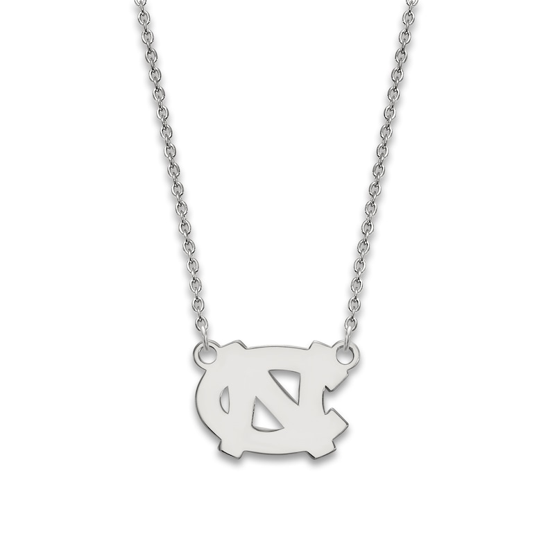 Main Image 1 of University of North Carolina Small Pendant Necklace Sterling Silver 18"