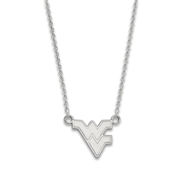 West Virginia University Small Pendant Necklace Sterling Silver 18"