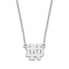 Thumbnail Image 1 of Notre Dame University Small Pendant Necklace Sterling Silver 18"