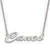 Thumbnail Image 1 of University of Miami Medium Pendant Necklace Sterling Silver 18"