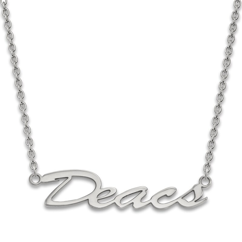 Main Image 1 of Wake Forest University Medium Pendant Necklace Sterling Silver 18"