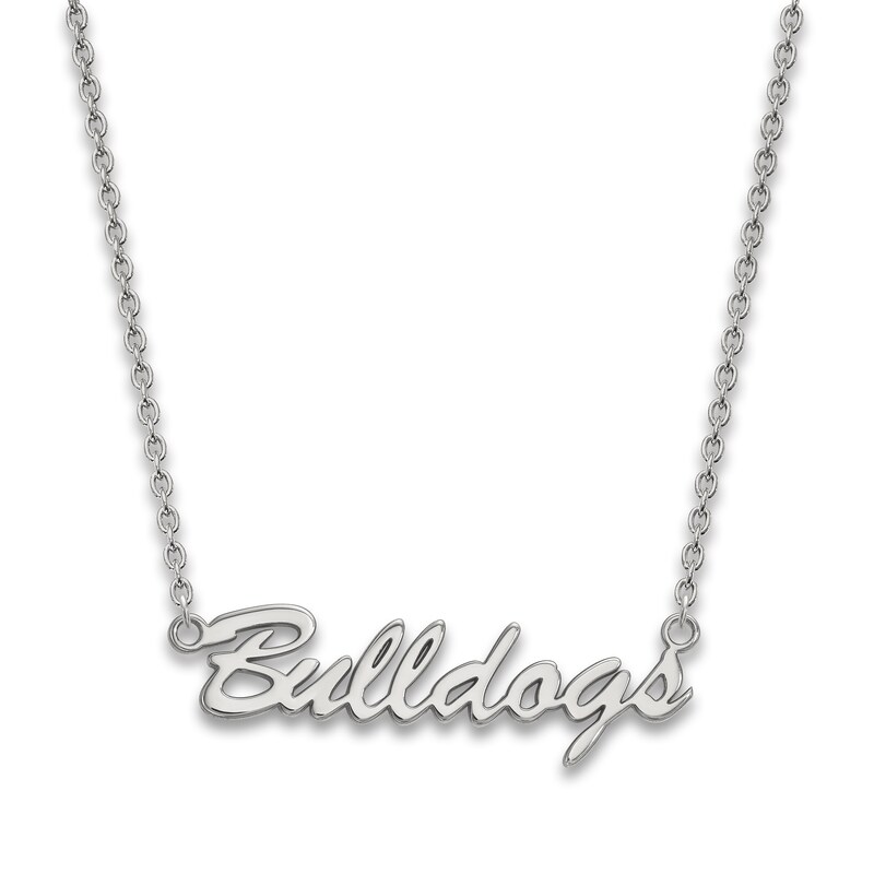 Main Image 1 of University of Georgia Script Necklace Sterling Silver 18"