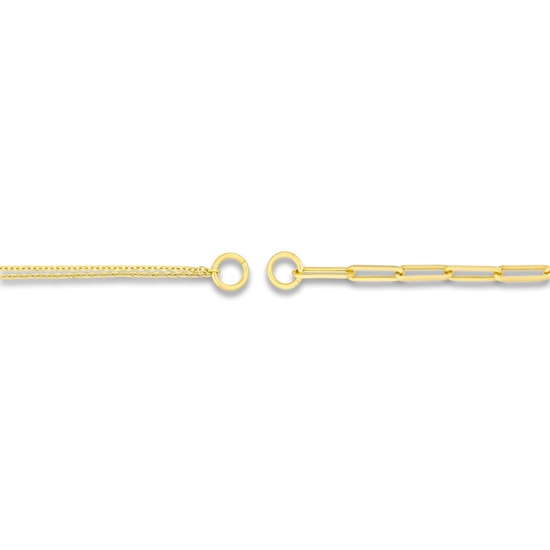 Main Image 3 of Semi-Solid Paperclip/Curb Split Chain Necklace 14K Yellow Gold 20" 1.5mm