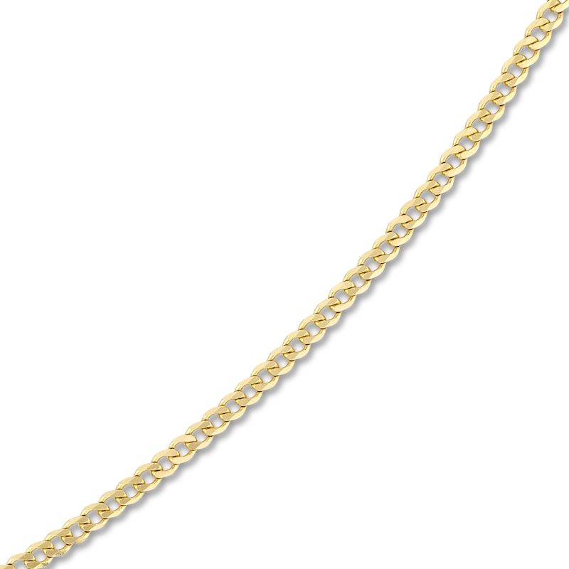 Main Image 2 of Open Solid Curb Split Chain Necklace 14K Yellow Gold 18" 2.7mm
