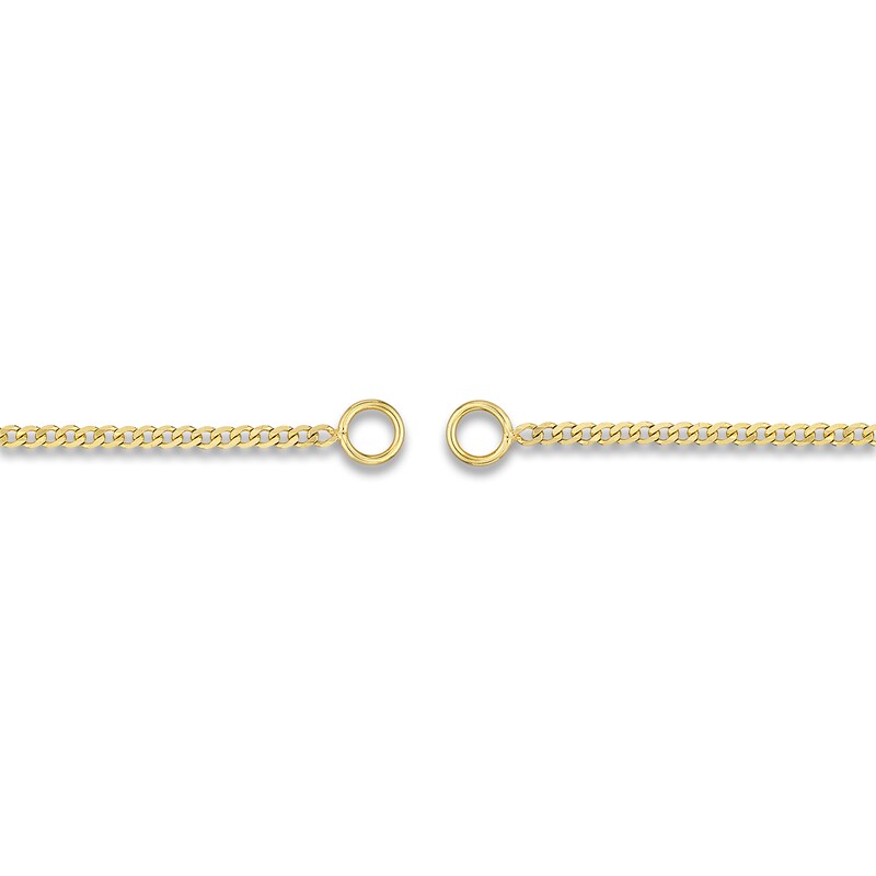 Main Image 3 of Open Solid Curb Split Chain Necklace 14K Yellow Gold 18" 2.7mm