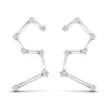 Diamond Leo Constellation Earrings 1/8 ct tw Round 14K White Gold