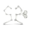 Diamond Leo Constellation Earrings 1/8 ct tw Round 14K White Gold