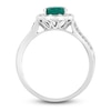 Thumbnail Image 2 of Natural Emerald Engagement Ring 1/3 ct tw 14K White Gold