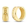 Beaded Hoop Earrings 14K Yellow Gold