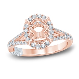 Pnina Tornai Lab-Grown Diamond Engagement Ring Setting 5/8 ct tw Round 14K Rose Gold