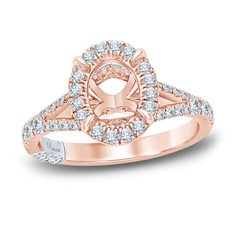 Main Image 1 of Pnina Tornai Lab-Grown Diamond Engagement Ring Setting 5/8 ct tw Round 14K Rose Gold